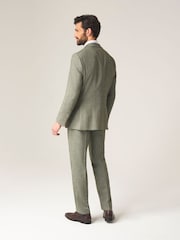 Skopes Green Jude Tweed Tailored Fit Suit Jacket - Image 5 of 5