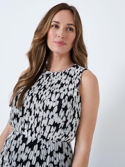 Crew Clothing Company Blue Floral Print Straight Dress - Image 3 of 4
