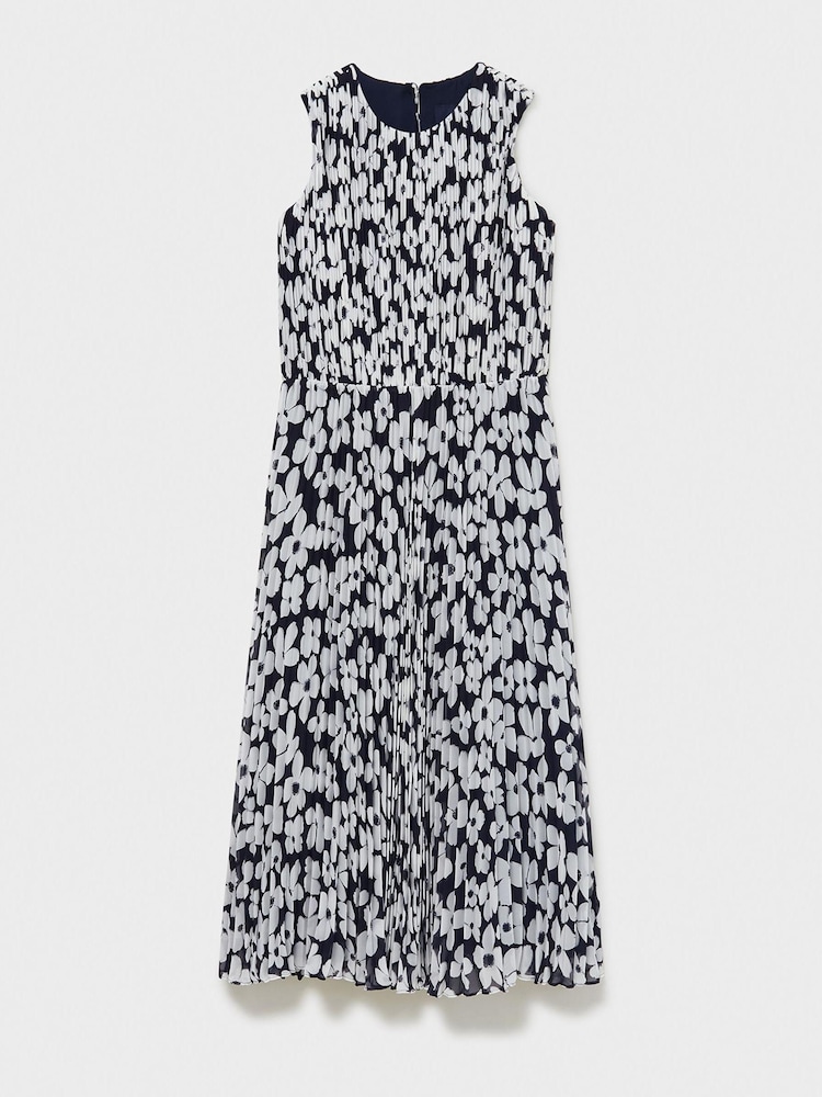 Crew Clothing Company Blue Floral Print Straight Dress - Image 4 of 4