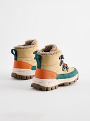 Neutral Quilted Lace-Up Hiker Boots - Image 3 of 6