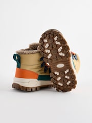 Neutral Quilted Lace-Up Hiker Boots - Image 4 of 6