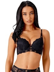 Gossard Suspense Longline Padded Plunge Black Bra - Image 2 of 10