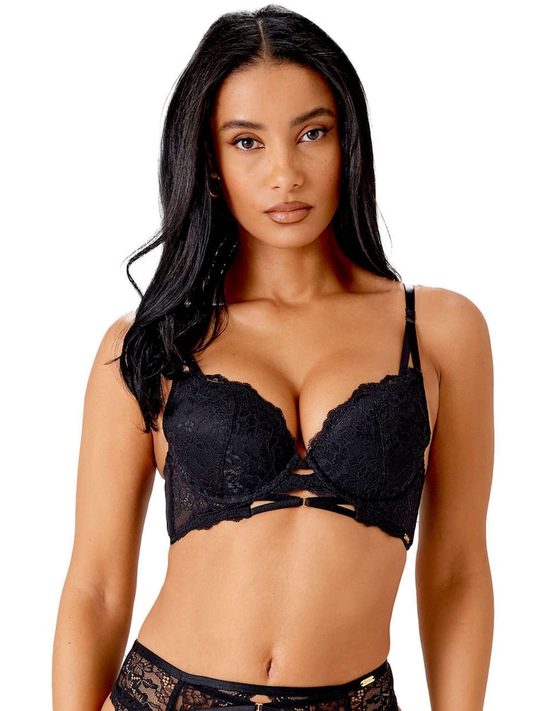 Gossard Suspense Longline Padded Plunge Black Bra - Image 2 of 10
