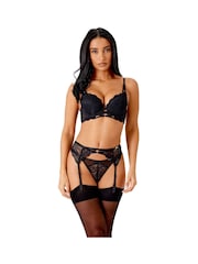 Gossard Suspense Longline Padded Plunge Black Bra - Image 3 of 10