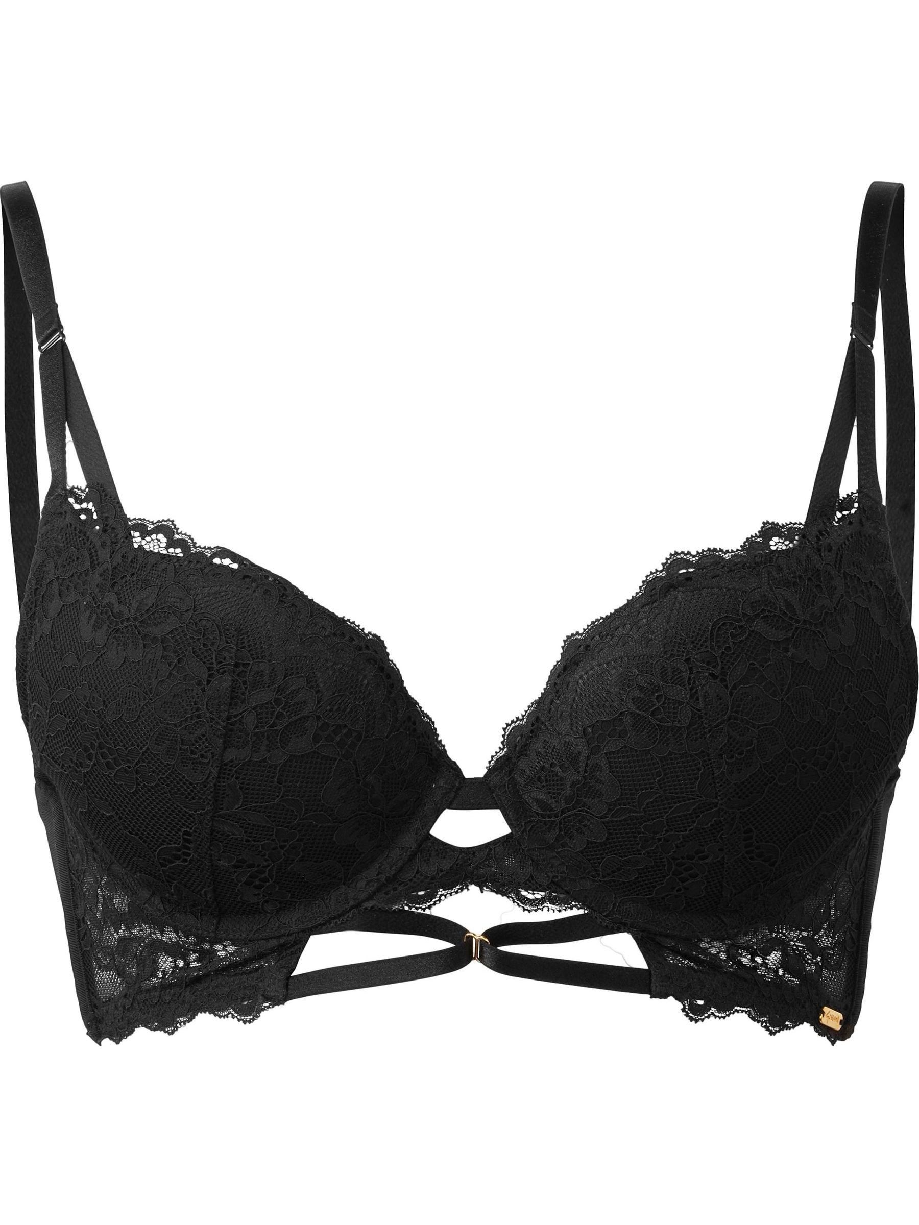 Buy Gossard Suspense Longline Padded Plunge Black Bra from Next Oman