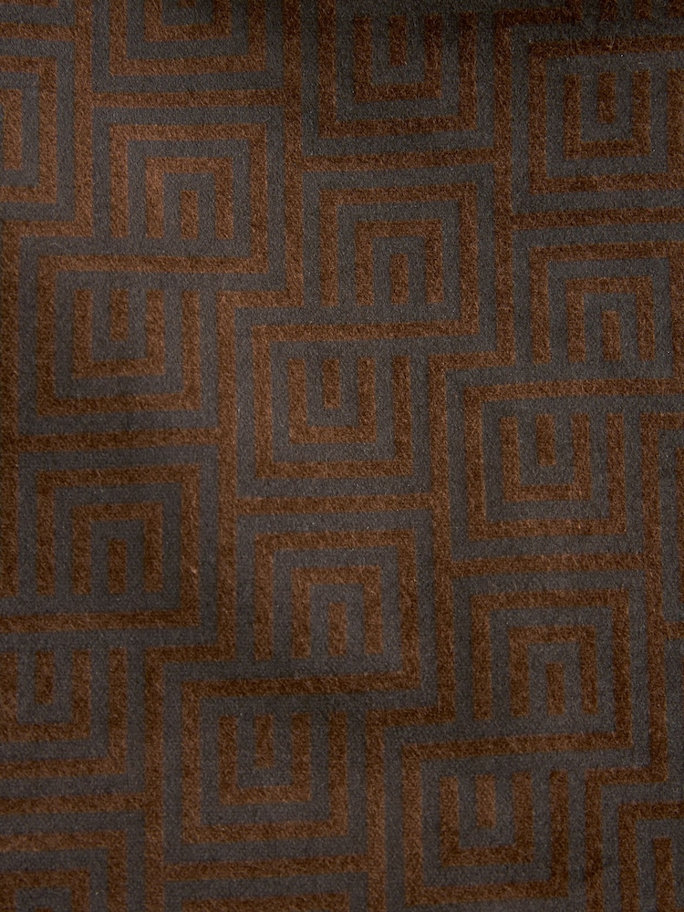Brown Slim Printed Velvet Jacket - Image 8 of 12