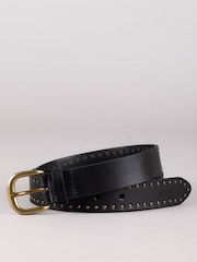 Negro - Cinturón con tachuelas Sandale de Lakeland Leather - Imagen 1 de 3