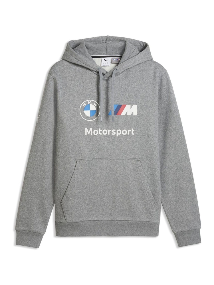Puma Grey Bmw M Motorsport Essentials Hoodie - Image 1 of 2 Puma Grey Bmw M Motorsport Essentials Hoodie - Image 1 of 2