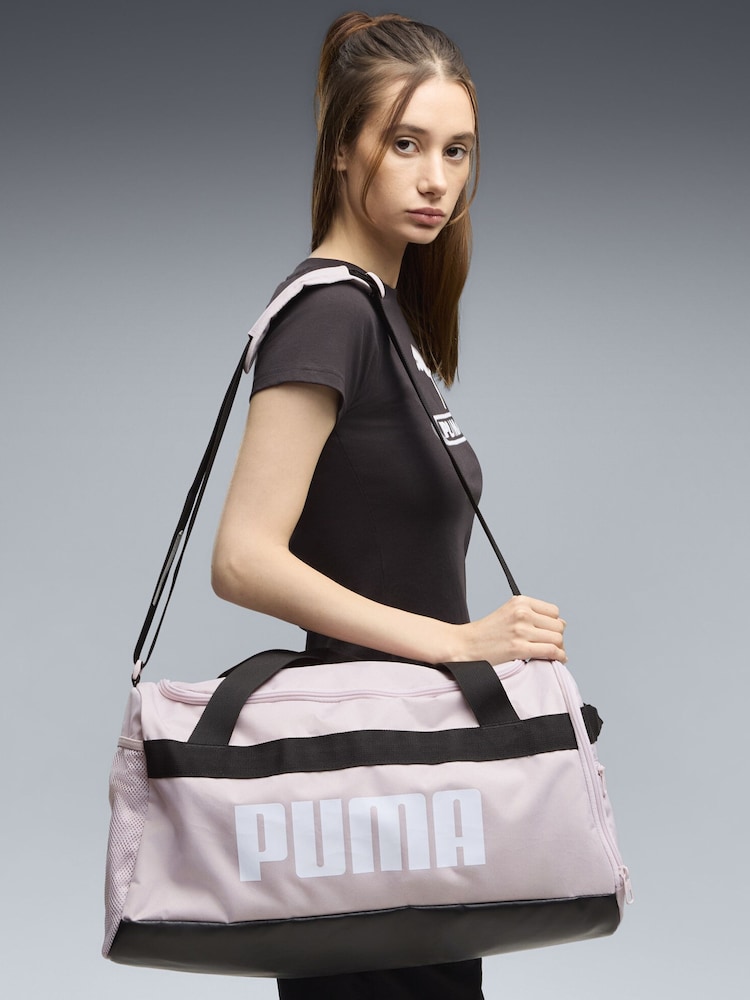 Puma Pink Challenger 35L Small Sports Bag - Image 1 of 3 Puma Pink Challenger 35L Small Sports Bag - Image 1 of 3