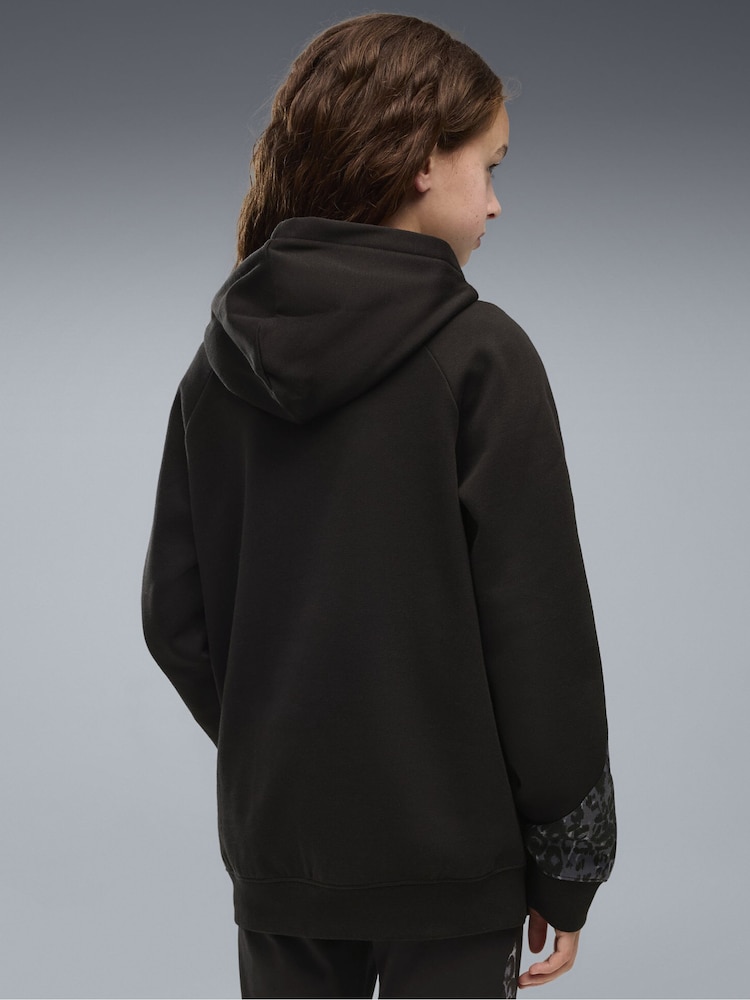 Puma Black Sport Animal Fleece Hoodie - Image 2 of 5 Puma Black Sport Animal Fleece Hoodie - Image 2 of 5