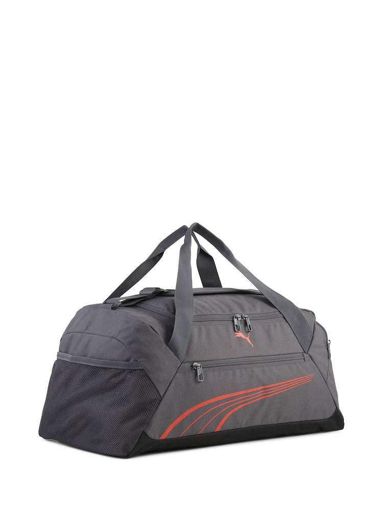 Puma Grey Fundamental Small Sports Bag - Image 2 of 3 Puma Grey Fundamental Small Sports Bag - Image 2 of 3