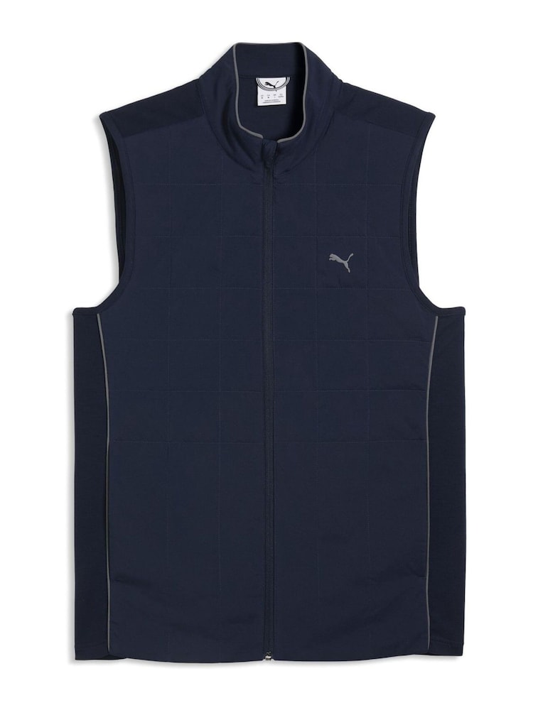 Puma Blue Cloudspun Fleece Hybrid Golf Vest - Image 1 of 2 Puma Blue Cloudspun Fleece Hybrid Golf Vest - Image 1 of 2