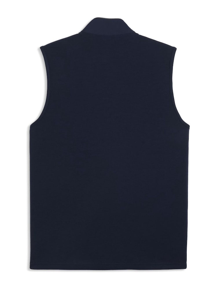 Puma Blue Cloudspun Fleece Hybrid Golf Vest - Image 2 of 2 Puma Blue Cloudspun Fleece Hybrid Golf Vest - Image 2 of 2