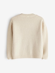 Cream Deer Sequin Jumper (3-16yrs) - Image 7 of 8