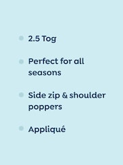 JoJo Maman Bébé Flopsy Bunny Appliqué 2.5 Tog Baby Sleeping Bag - Image 7 of 7