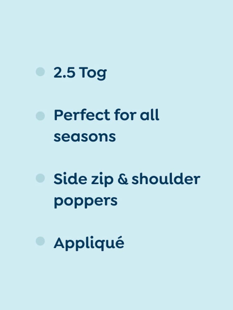 JoJo Maman Bébé Flopsy Bunny Appliqué 2.5 Tog Baby Sleeping Bag - Image 7 of 7