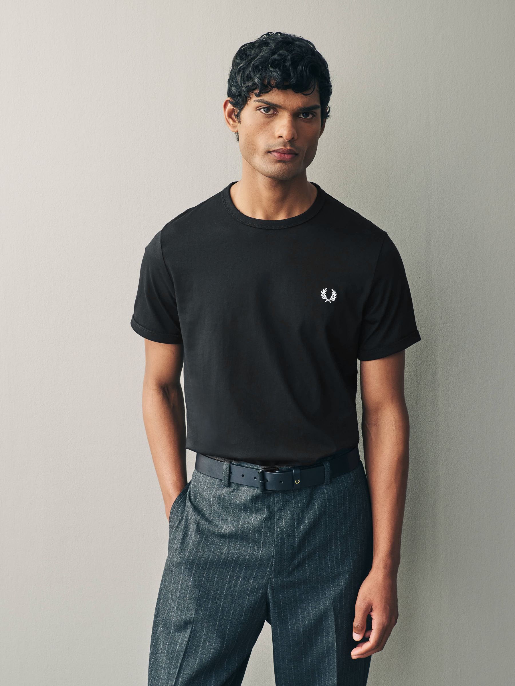 Buy Fred Perry Black T-Shirt from Next USA