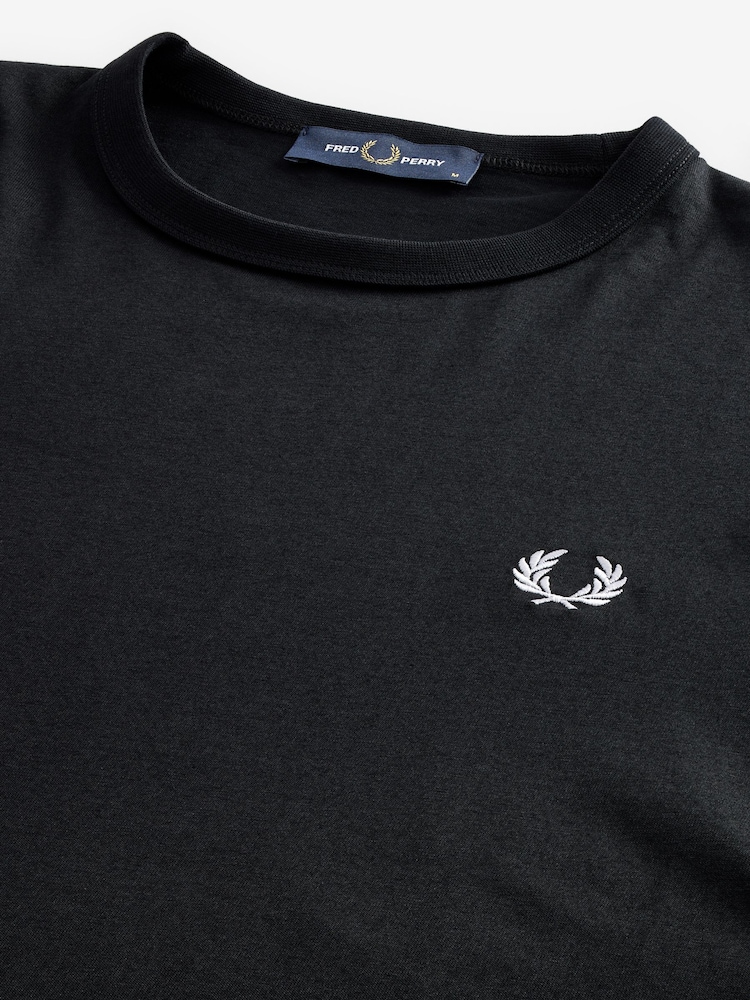 Noir - T-shirt Fred Perry en coton - Image 8 of 10