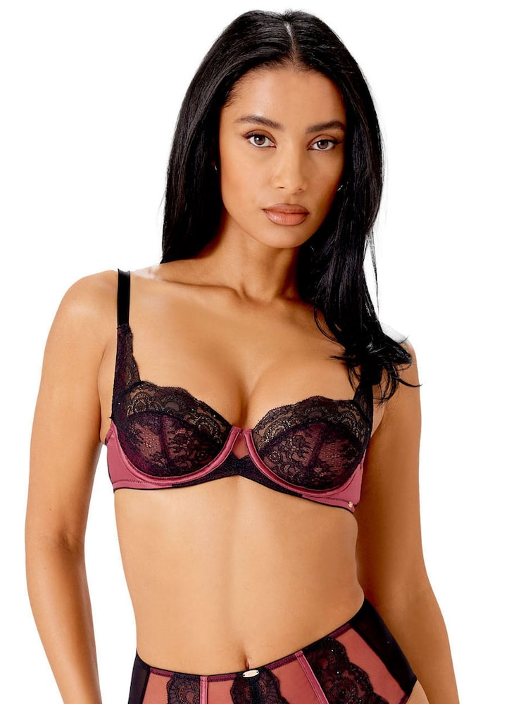 Sujetador rosa balconette sin relleno VIP Confession de Gossard - Imagen 2 de 10