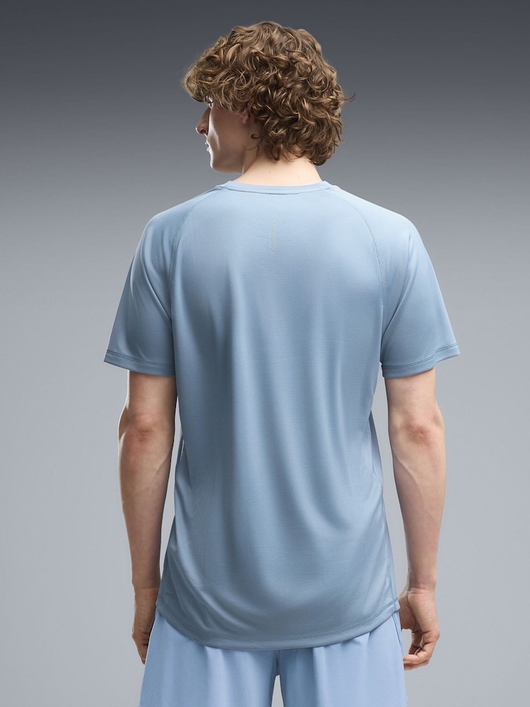 Puma Blue Velocity Running T-Shirt - Image 2 of 5 Puma Blue Velocity Running T-Shirt - Image 2 of 5