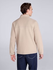 Animal Cream Alfie Borg Contrast Trim Half Zip Fleece - Image 3 of 8