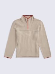 Animal Cream Alfie Borg Contrast Trim Half Zip Fleece - Image 5 of 8