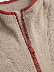 Animal Cream Alfie Borg Contrast Trim Half Zip Fleece - Image 7 of 8