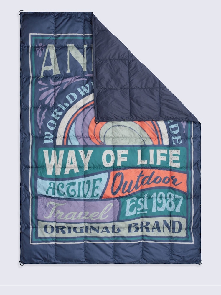 Animal Purple Printed Packaway Quilted Blanket - Image 1 of 6