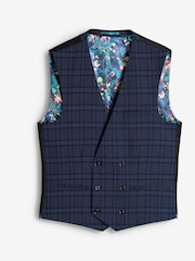 Blue Check Suit: Waistcoat - Image 5 of 7