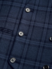 Blue Check Suit: Waistcoat - Image 6 of 7