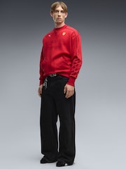 Puma Red Ferrari T7 Premium Crew Neck Relaxed Sweatshirt - Image 3 of 6