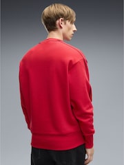 Puma Red Ferrari T7 Premium Crew Neck Relaxed Sweatshirt - Image 4 of 6