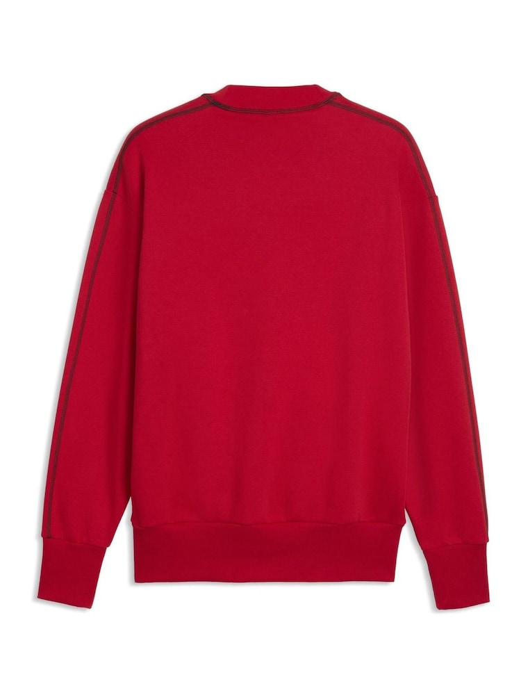 Puma Red Ferrari T7 Premium Crew Neck Relaxed Sweatshirt - Image 6 of 6 Puma Red Ferrari T7 Premium Crew Neck Relaxed Sweatshirt - Image 6 of 6