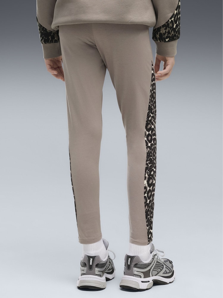 Puma Brown Sport Animal 7/8 Leggings - Image 2 of 5 Puma Brown Sport Animal 7/8 Leggings - Image 2 of 5