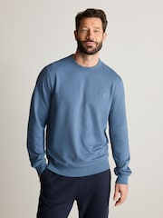 Blue Lightweight Crew Neck Sweatshirt - Image 1 of 8