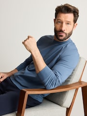 Blue Lightweight Crew Neck Sweatshirt - Image 4 of 8