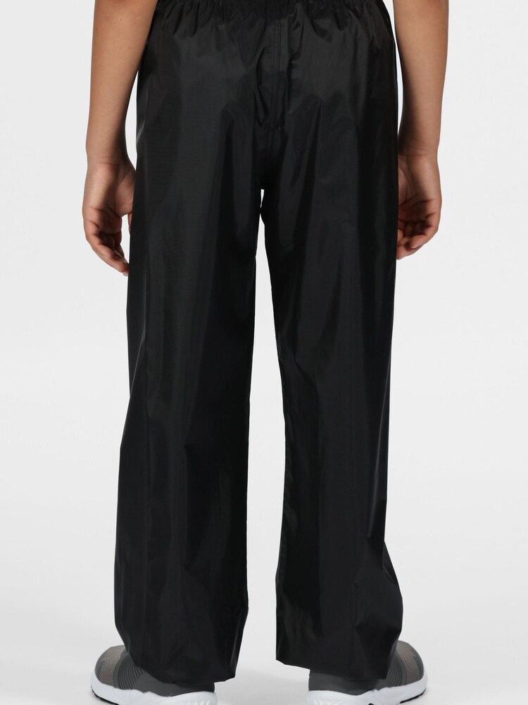 Regatta Black Kids Stormbreak Waterproof Over Trousers - Image 2 of 7