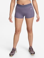 Nike Purple Dri-FIT Pro Mid Rise 3 Mesh Shorts - Image 1 of 6