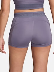 Nike Purple Dri-FIT Pro Mid Rise 3 Mesh Shorts - Image 3 of 6