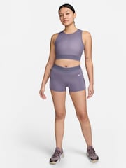 Nike Purple Dri-FIT Pro Mid Rise 3 Mesh Shorts - Image 4 of 6