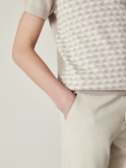 Ecru neutru - Pantaloni chino stretch (3-17ani) - Image 3 of 6