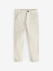 Ecru neutru - Pantaloni chino stretch (3-17ani) - Image 4 of 6