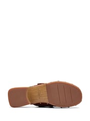 Clarks Brown Leather Sivanne Sun Clogs - Image 2 of 7