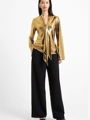 French Connection Ronja Liquid Metallic Blouses - Image 3 of 4