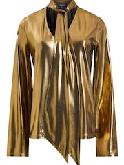 French Connection Ronja Liquid Metallic Blouses - Image 4 of 4