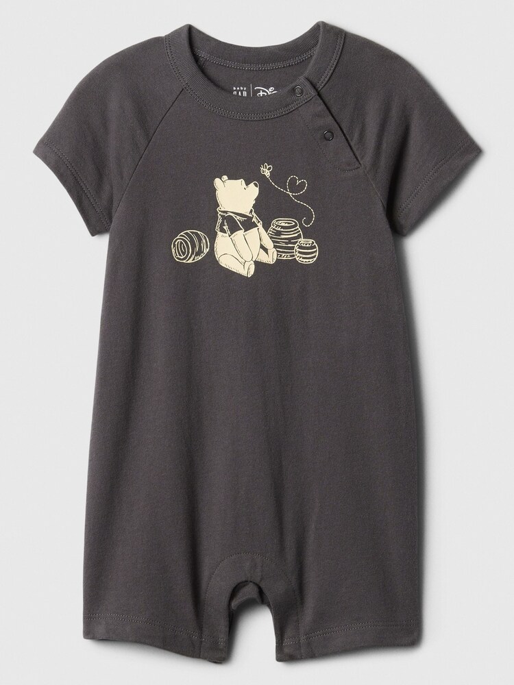 Gap Black Disney Winnie the Pooh Graphic Baby Rompersuit (Newborn-24mths) - Image 1 of 1