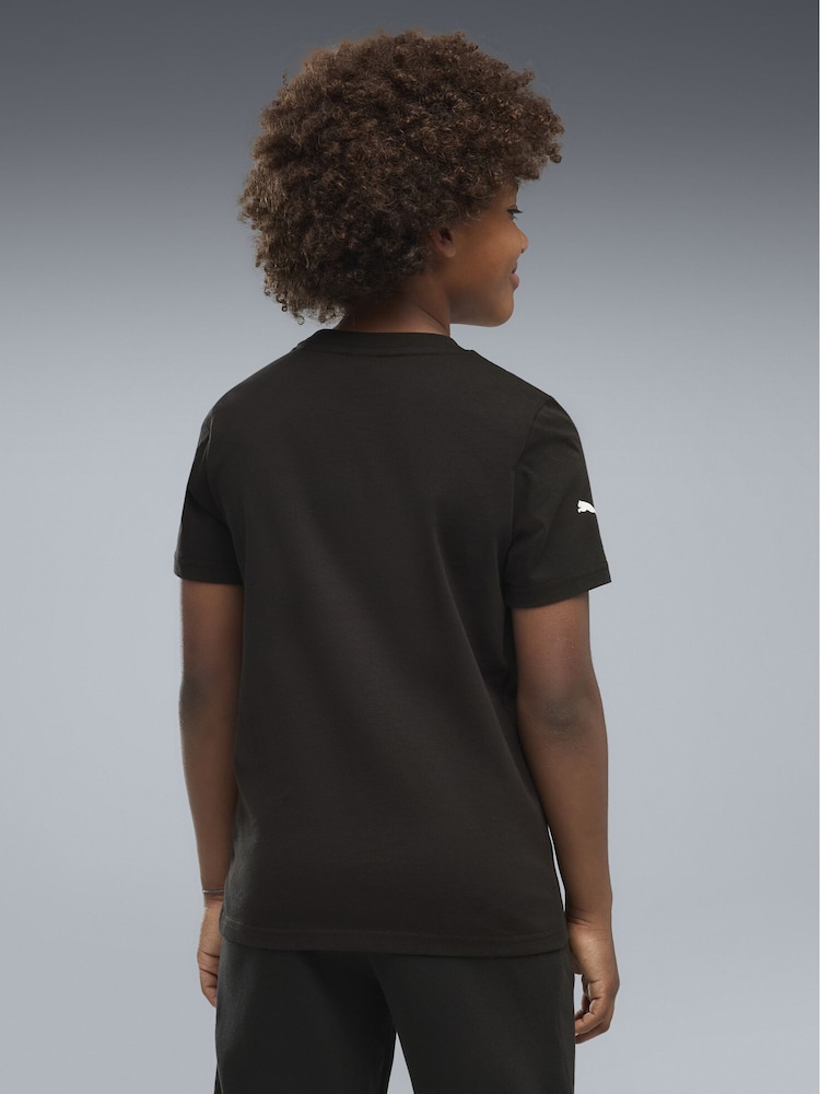 Puma Black Scuderia Ferrari Coloured Shield T-Shirt - Image 2 of 5 Puma Black Scuderia Ferrari Coloured Shield T-Shirt - Image 2 of 5
