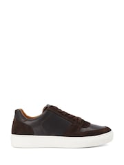 Dune London Brown Tawly Cupsole Trainers - Image 1 of 5