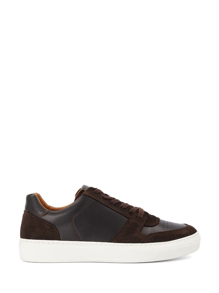 Dune London Brown Tawly Cupsole Trainers - Image 1 of 5 Dune London Brown Tawly Cupsole Trainers - Image 1 of 5