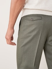 Khakigrün - Hose mit doppelter Bundfalte - Bild 4 von 6